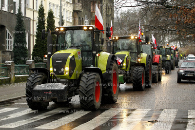 Protest rolnikow i zwiazkowcow Solidarnosci z zachodniopomorskiego...