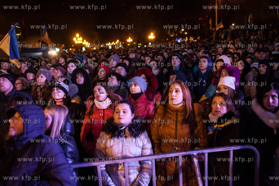 Lwow, Ukraina NZ Demonstracje antyrzadowe na placu...