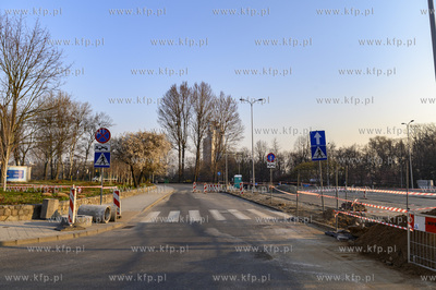 Gdynia. Roboty budowlane przy ul. Zawiszy Czarnego....