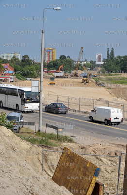Gdansk, Bretowo. Budowa Nowej Trasy Slowackiego na...