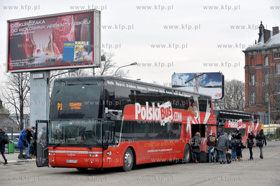 Dworzec autobusowy PKS w Gdansku. Stanowisko autobusow...