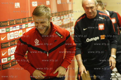 Gdansk. Stadion pilkarski PGE Arena. Konferencja prasowa...