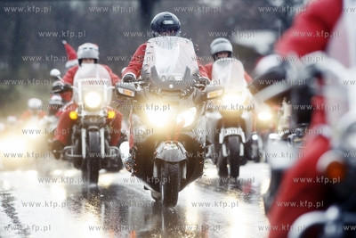 Gdansk Zaspa. Motocyklowa Parada Mikolajow. Jest to...