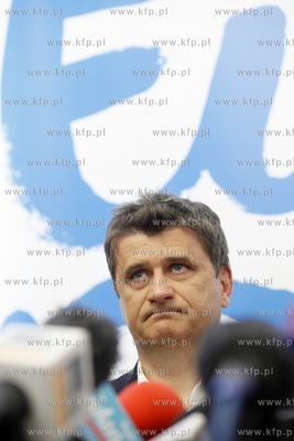 Gdansk. Konferencja prasowa Janusza Palikota i Marka...