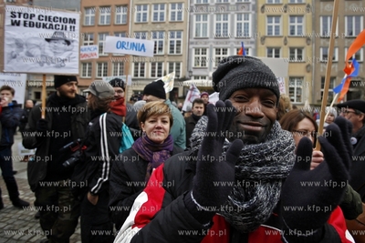 Demonstracja w obronie Pałacu Młodzieży w Gdańsku.
31.01.2015
fot....