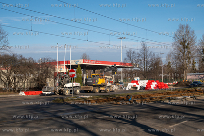 Remont nawierzchni al. Hallera w Gdańsku. 19.03.2026...