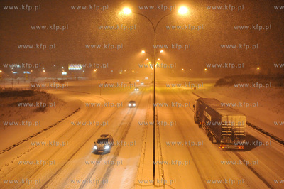 Gdansk Owczarnia. Atak zimy na trojmiejskiej obwodnicy...
