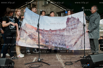 Gdansk. Dziedziniec Wydzialu Chemii Uniwesrystetu Gdanskiego....