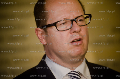 Gdansk. Nowy Ratusz. awel Adamowicz - prezydent Miasta...