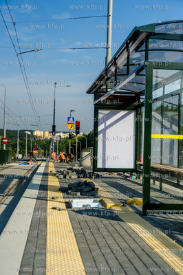 Gdansk. Ostatnie dni budowy linii tramwajowej na Morene....