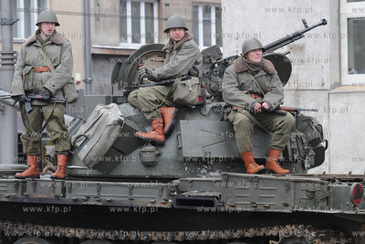 Plan zdjeciowy filmu o masakrze robotnikow na Wybrzezu...