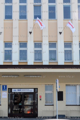 Protest pracownikow Gdynskiego WUZ przeciwko prywatyzacji....