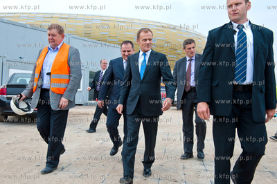 Gdansk. Stadion PGE Arena. Nieoficjalna wizyta premiera...