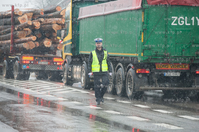 Mianowice koło Słupska. Blokada drogi krajowej numer...