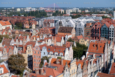 Gdańsk widziany z wieży Ratusza Głównego Miasta....