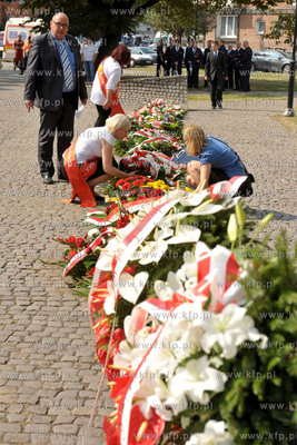 Gdansk. Plac Obronców Poczty Polskiej w Gdansku. Uroczystosci...