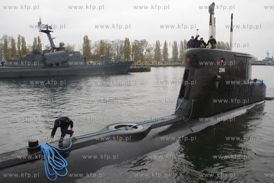 Gdynia Oksywie. Port Wojenny. Okret podwodny ORP Bielik...