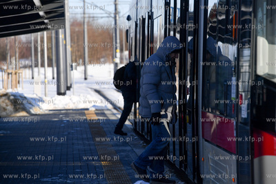 Tramwaj pesa jazz duo na pętli Ujeścisko. 14.02.2021...