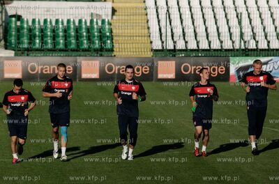 Gdansk. Stadiom Mosir, Lechii Gdansk. Trening reprezentacji...