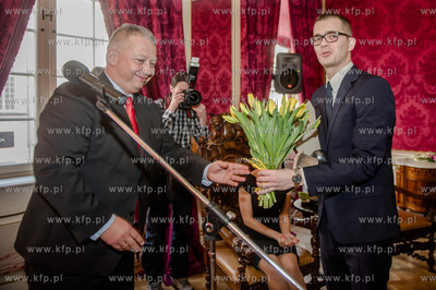 Gdansk, Dom Uphagena. Uroczystosc wreczenia nagrod...