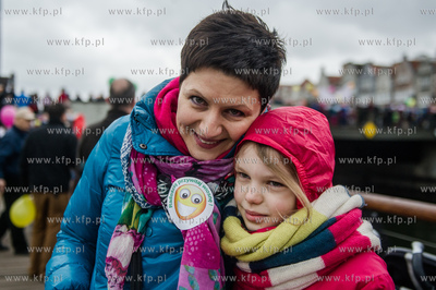Gdansk. Wspolny przemarsz pod haslem Radoscia powitaj...