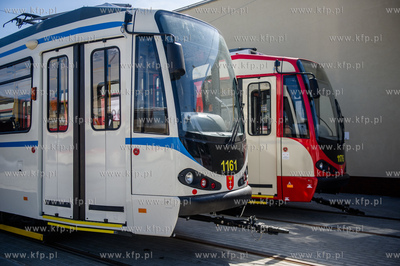 Gdansk. Wrzeszcz. Zajezdnia tramwajowa Zakladu Komunikacji...