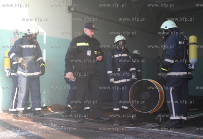 Gdansk. Rebiechowo. Cwiczenia - symulacja pozaru w...