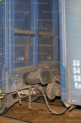 Gdansk, Wrzeszcz. Wykolejenie 8 wagonow z weglem, pociagu...