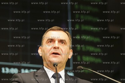 Warszawa Debiut Energa SA na gieldzie N/z minister...