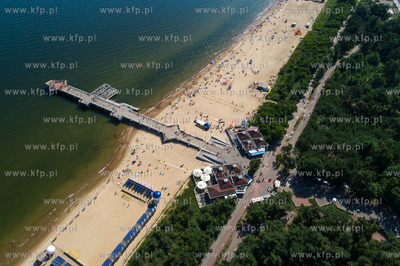 Gdańsk, Brzeźno, molo, plaża, ścieżki rowerowe.22.07.2017...