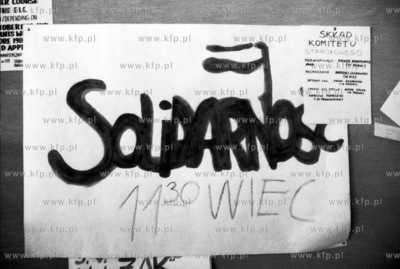 Strajk studentow Uniwersytetu Gdanskiego. Przewodniczacym...