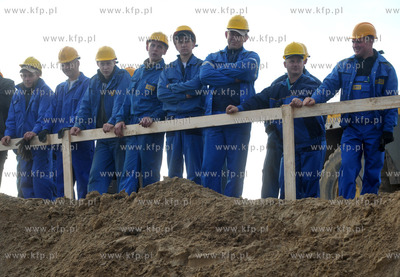 Banino, ul. Tuchomska. Uroczystosc wmurowania kamienia...