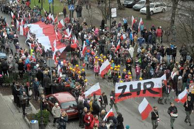 Gdanska Parada Niepodleglosci na ul. Podwale Staromiejskie....