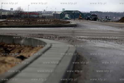 Gdansk. Budowa Trasy Slowackiego. Odcinek od wiaduktu...