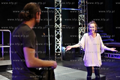 Gdansk. Teatr Wybrzeze. Proba medialna spektaklu Stalker...