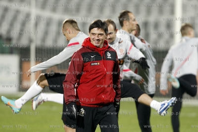 Gdansk. Stadion przy ul. Traugutta. Trening reprezentacji...