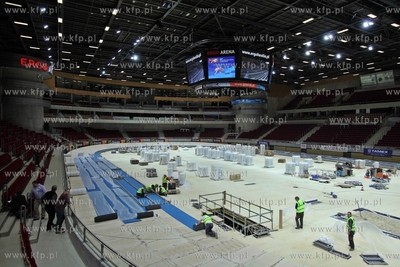 Sopot. Przygotowania hali Ergo Arena do organizacji...