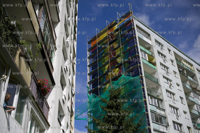 Gdańsk Zaspa. Monumental art. Nz. powstaje mural autorstwa...