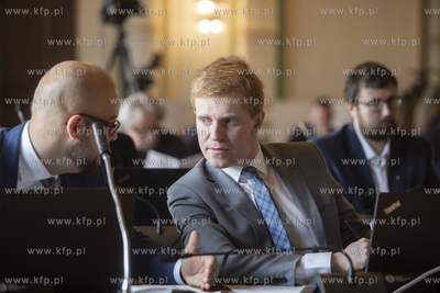 Sesja Rady Miasta Gdańska. Nz. radny PIS Piotr Skiba.
24.10.2019
fot....