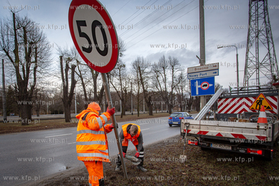 Demontaż znaków ograniczających prędkość do 50...