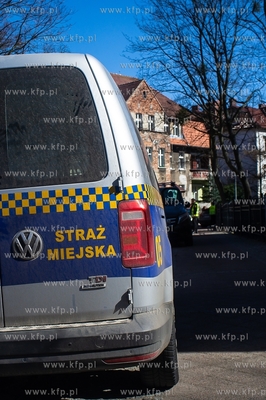 Gdańsk, Wrzeszcz, ulica Małachowskiego. Straż Miejska...