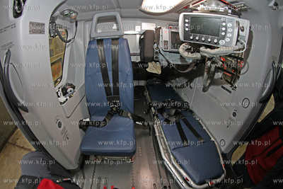 Gdansk, Rbiechowo. Nz. Wnetrze nowego smiglowca Eurocopter...