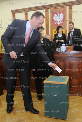 Sesja Sejmiku Wojewodztwa Pomorskiego. Podczas obrad...