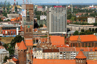 Gdansk, Widok z wiezy kosciola Najswietszej Marii Panny,...