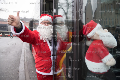 Mikołajkowy przejazd autobusem linii 124 GAiT w Gdańsku....
