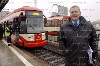 Petla tramwajowa, konczaca nowa linie tramwajowa na...
