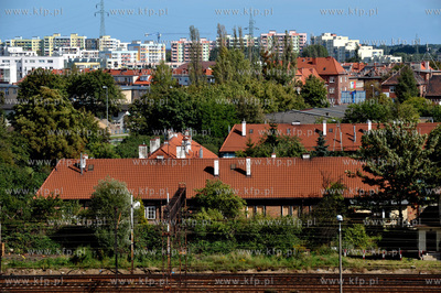Gdansk Dolny Wrzeszcz. Dzielnica domow na ul. Nad Stawem.6.09.2011...