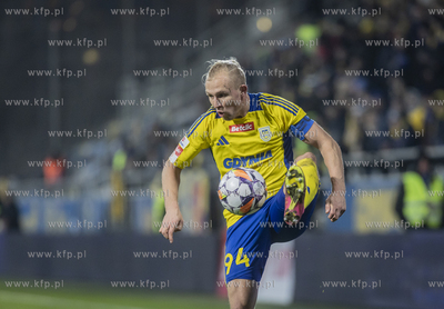 1 liga. Arka Gdynia - Stal Rzeszów. Nz. Dawid Gojny...
