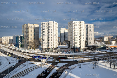 Zima w Gdańsku. Morena. Skrzyżowanie ul. Rakoczego...