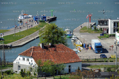 Frombork. Port rybacki na Zalewie Wislanym, widok z...